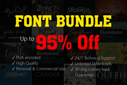 Font Bundle 95 Off Coupon