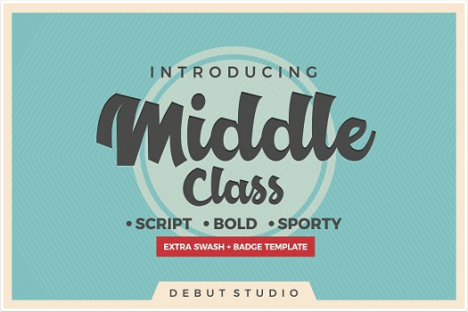 Middle Class Script Font