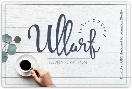 Ullarf script font lemsign free download