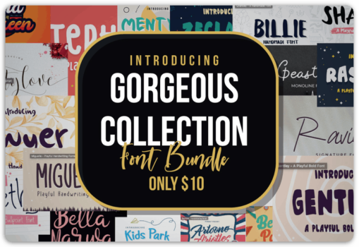 Gorgeous Collection Font Bundle Discount Sale