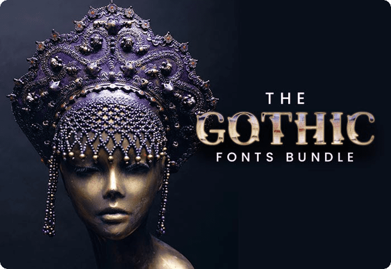 98% Off - The Gothic Fonts Bundle: 116 fonts from 82 font families