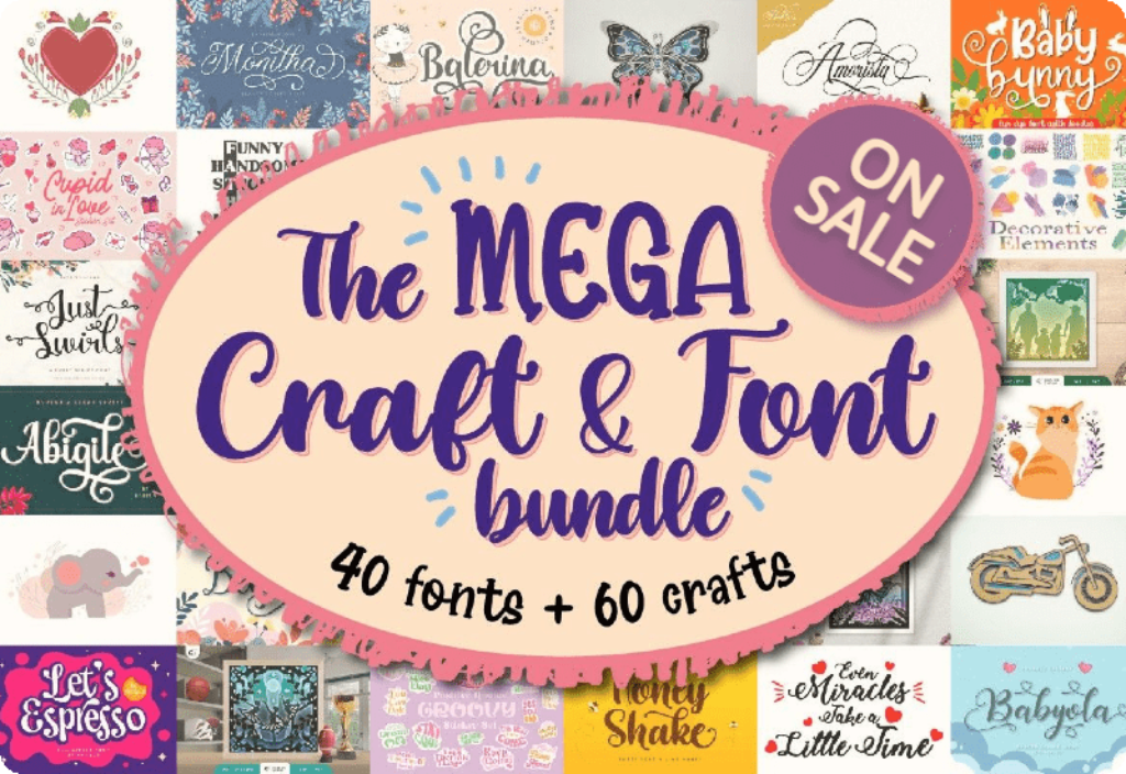 The Mega Craft & Font Bundle Discount Sale