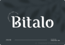 Free Font: Bitalo by Gedrig – Commercial Use License