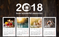Free Gift: Depositphotos Calendar 2018 PSD Template